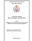 Đề tài nghiên cứu khoa học cấp trường: Nghiên cứu xây dựng hệ thống truyền thông PLC S7-1200 qua mạng Ethernet