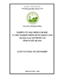 Luận văn Thạc sĩ Lâm nghiệp: Nghiên cứu đặc điểm lâm học và thử nghiệm trồng rừng Kháo vàng (Machilus bonii Lecomte) tại tỉnh Tuyên Quang