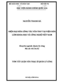 Tóm tắt luận văn Thạc sĩ Quản lý công: Hiện đại hóa công tác văn thư tại Viện Hàn lâm Khoa học và Công nghệ Việt Nam