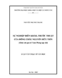 Luận văn Thạc sĩ Văn học: Sự nghiệp biên khảo, trước thuật của Đông Châu Nguyễn Hữu Tiến (Khảo sát qua tờ Nam Phong tạp chí)