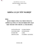 Khóa luận tốt nghiệp: Hoàn thiện công tác phân tích tài chính tại Công ty trách nhiệm hữu hạn một thành viên Thuốc lá Thanh Hóa