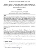 Tổ chức quản lý không gian công cộng thành phố Hà Nội có sự tham gia của cộng đồng - hướng tới mô hình thành phố đáng sống