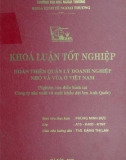 Khóa luận tốt nghiệp: Hoàn thiện quản lý doanh nghiệp nhỏ và vừa ở Việt Nam (Nghiên cứu điển hình tại Công ty sản xuất và xuất khẩu dệt len Anh Quốc)