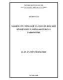 Luận án Tiến sĩ Hóa học: Nghiên cứu tổng hợp và chuyển hóa một số hợp chất 2-amino-4H-pyran-3-carbonitril