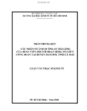 Luận văn Thạc sĩ Kinh tế: Các nhân tố ảnh hưởng sự hài lòng của đoàn viên đối với hoạt động tổ chức công đoàn tại huyện Đầm Dơi, tỉnh Cà Mau