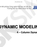 Dynamic modeling: 4 – Column dynamics