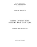 Luận văn Thạc sĩ Toán học: Một số lớp đẳng thức trong đa thức và áp dụng