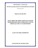Luận văn Thạc sĩ Kinh tế: Hoàn thiện hệ thống kiểm soát nội bộ nhằm đảm bảo chất lượng báo cáo tài chính tại Công ty Eurowindow