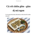 Cá rói chiên giòn - giản dị mà ngon