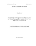 Luận văn Thạc sĩ Quản lý đô thị và công trình:  Hoàn thiện công tác quản lý dự án đầu tư xây dựng tại Công ty cổ phần Tư vấn kiến trúc Thăng Long