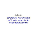 Luận văn TÌNH HÌNH THƯƠNG MẠI GIỮA VIỆT NAM VÀ CÁC NƯỚC KHỐI NAM MỸ