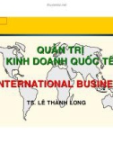 Quản trị kinh doanh quốc tế- TS Lê Thành Long