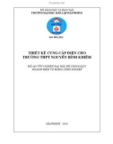 Đồ án tốt nghiệp Điện tự động công nghiệp: Thiết kế cung cấp điện cho trường THPT Nguyễn Bỉnh Khiêm