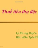 Bài giảng về Thuế tiêu thụ đặc biệt