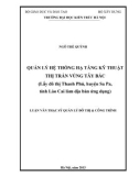 Luận văn Thạc sĩ Quản lý đô thị và công trình: Quản lý hệ thống hạ tầng kỹ thuật thị trấn vùng Tây Bắc (lấy đô thị Thanh Phú, huyện Sa Pa, tỉnh Lào Cai làm địa bàn ứng dụng)