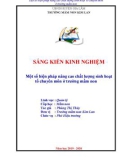 Sáng kiến kinh nghiệm Mầm non: Một số biện pháp nâng cao chất lượng sinh hoạt tổ chuyên môn ở trường mầm non