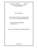 Tóm tắt Luận án Tiến sĩ Hành chính công: Quản lý nhà nước về công tác phòng, chống ma túy ở Việt Nam trong thời kỳ hội nhập