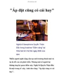 Áp đặt cũng có cái hay