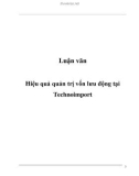 Luận văn:  Hiệu quả quản trị vốn lưu động tại Technoimport