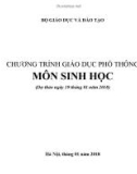 Chương trình giáo dục phổ thông môn Sinh học