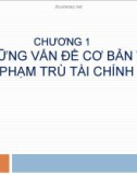 Chương 1- Những vấn đề cơ bản về phạm trù tài chính