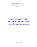 Kế hoạch chiến lược phát triển trường Đại học Nha Trang đến năm 2020 tầm nhìn 2030