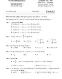 Đề thi học kì 1 môn Toán lớp 11 năm 2024-2025 có đáp án - Trường THPT Gia Lộc 2, Hải Dương