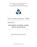 Bài giảng Cấu trúc dữ liệu và giải thuật - CO2003: Mô phỏng symbol table bằng danh sách - ThS. Trần Ngọc Bảo Duy