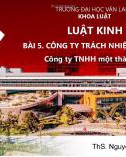 Bài giảng Luật kinh tế: Bài 5 - ThS. Nguyễn Thị Khánh Ngân