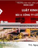 Bài giảng Luật kinh tế: Bài 4 - ThS. Nguyễn Thị Khánh Ngân