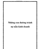 Những con đường tránh nợ nần kinh doanh