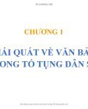 Bài giảng Kỹ năng soạn thảo văn bản trong Tố tụng dân sự: Chương 1 - Trường ĐH Tôn Đức Thắng