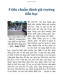 5 tiêu chuẩn đánh giá trường tiểu học