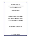 Luận văn Thạc sĩ Kinh tế: Giải pháp nhằm tăng cường chia sẻ kiến thức tại Công ty cổ phần Sonadezi Long Thành