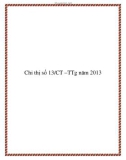 Chỉ thị số 13/CT –TTg năm 2013