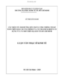 Luận văn Thạc sĩ Kinh tế: Các nhân tố ảnh hưởng đến chất lượng thông tin kế toán trên báo cáo tài chính của các doanh nghiệp xây dựng vừa và nhỏ trên địa bàn TP. Hồ Chí Minh