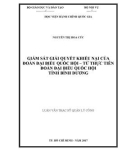 Luận văn thạc sĩ Quản lý công: Giám sát giải quyết khiếu nại của Đoàn Đại biểu Quốc hội – Từ thực tiễn Đoàn Đại biểu Quốc hội tỉnh Bình Dương