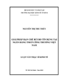 Luận văn Thạc sĩ Kinh tế: Giải pháp hạn chế rủi ro tín dụng tại Ngân hàng TMCP Công thương Việt Nam - Nguyễn Thị Thu Thủy