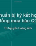 Chuẩn bị ký kết hợp đồng mua bán