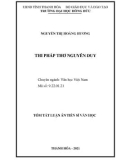 Tóm tắt Luận án Tiến sĩ Văn học: Thi pháp thơ Nguyễn Duy