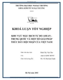 Luận văn  KHU VỰC MẬU DỊCH TỰ DO ASEAN TRUNG QUỐC VÀ MỘT SỐ GIẢI PHÁP THÚC ĐẨY HỘI NHẬP CỦA VIỆT NAM 