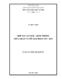 Luận án Tiến sĩ Lịch sử: Hợp tác an ninh – quốc phòng giữa ASEAN và Mỹ giai đoạn 1991-2015