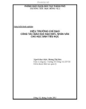 Sáng kiến kinh nghiệm: Hiệu trưởng chỉ đạo công tác giáo dục đạo đức - nhân văn cho học sinh tiểu học