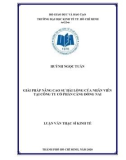 Luận văn Thạc sĩ Kinh tế: Giải pháp nâng cao sự hài lòng của nhân viên tại Công ty cổ phần cảng Đồng Nai