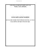 Sáng kiến kinh nghiệm Tiểu học: Một số biện pháp chỉ đạo giáo dục an toàn giao thông cho học sinh Tiểu học