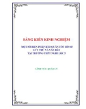 Sáng kiến kinh nghiệm THPT: Một số biện pháp bảo quản tốt hồ sơ lưu trữ và văn bản tại trường THPT Nghi Lộc 5