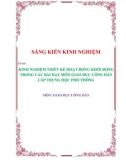 Sáng kiến kinh nghiệm THPT: Kinh nghiệm thiết kế hoạt động khởi động trong các bài dạy môn Giáo dục công dân cấp trung học phổ thông