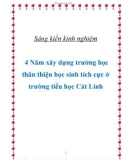 Sáng kiến kinh nghiệm: 4 Năm xây dựng trường học thân thiện học sinh tích cực ở trường tiểu học Cát Linh