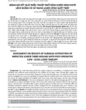 Đánh giá kết quả phẫu thuật nhổ răng khôn hàm dưới lệch ngầm có sử dụng laser công suất thấp
