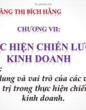 Nội dung và vai trò của các vấn đề quản trị trong thực hiện chiến lược.